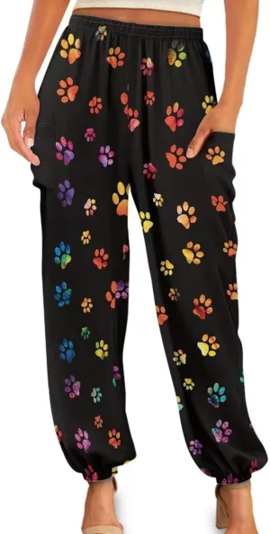 YEXIATODO Yoga Pants Athletic Gym Pants Joggers Sweatpants Women's Harem Pants Bloomer Pants Casual Loose Active Pants