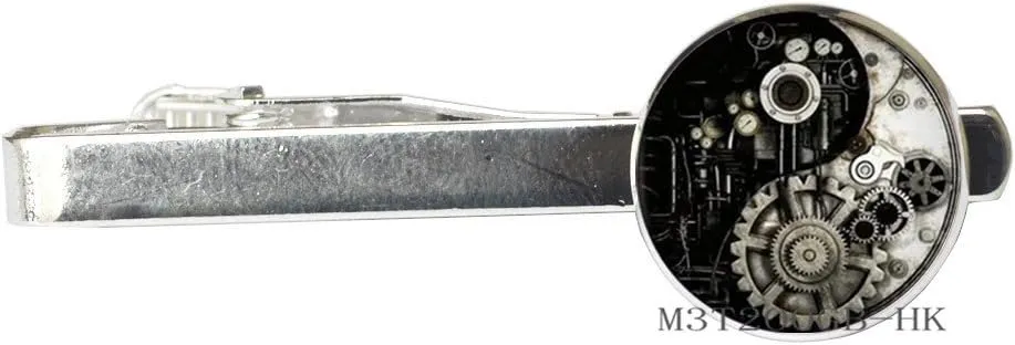 Yinyang Tie Pin Steampunk Gear Tie Clip, Steampunk Jewelry, Gear Jewelry-MT102 (W1)