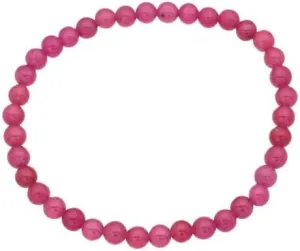 YONKU Hand Crafted Pink Sapphire Beads Bracelet, Plain Beads Ruby Sapphire, Ruby Jewelry, handmade jewelry, summer gift, summer jewelry YO-BRACE-1489