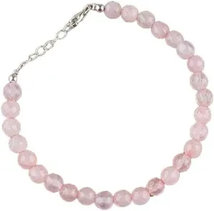 Yonku Hand_Crafted Jewelry Rose Quartz Crystal Beaded Bracelet, Personalized Jewelry, Birthday Gift, Gemstone Bracelet, Handmade Jewelry, Bracelet for Women YO-BRACE-14471